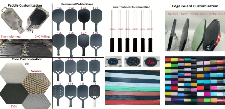 225 /-5g JOOLA Pickleball Paddle Raw T700 Carbon Fiber Surface with Elongated Handle