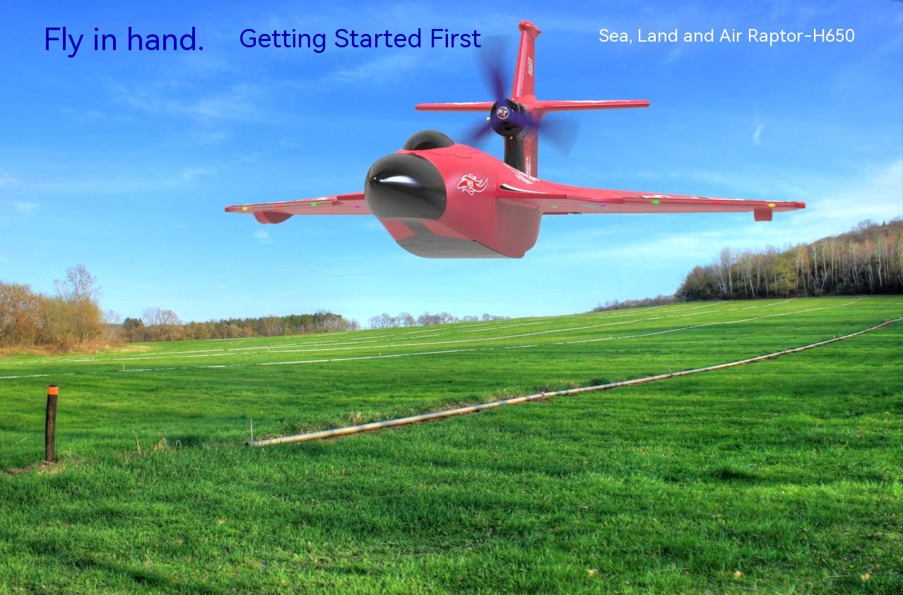 Raptor H650 3 In 1 6ch Rtf Sea Land Air Long Range Aerobatics Stunt Radio Control Rc Jet Plane Brushless Flying Toy NO