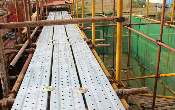 Light Weight Steel Construction Handrails And Construction Work Platform