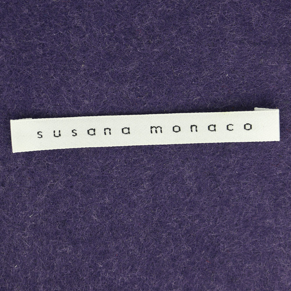 Straight Cut Fabric Woven Apparel Labels Cotton Yarn Custom Neck Tags