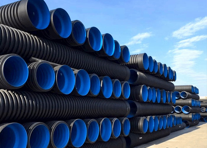 Steel Belt HDPE Corrugated Polyethylene Drainage Pipes Reinforced Hollow Winding