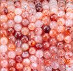 Healing Energy Red Fire Quartz Round Semi Precious Gemstone Beads