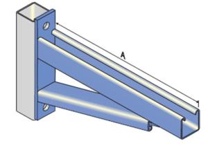 China Strut Fitting Electrical Zinc Custom Size Cantilever Arms wholesale