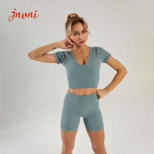 China Women'S Ribbed Workout Seamless Gym Activewear Sets RPET wholesale
