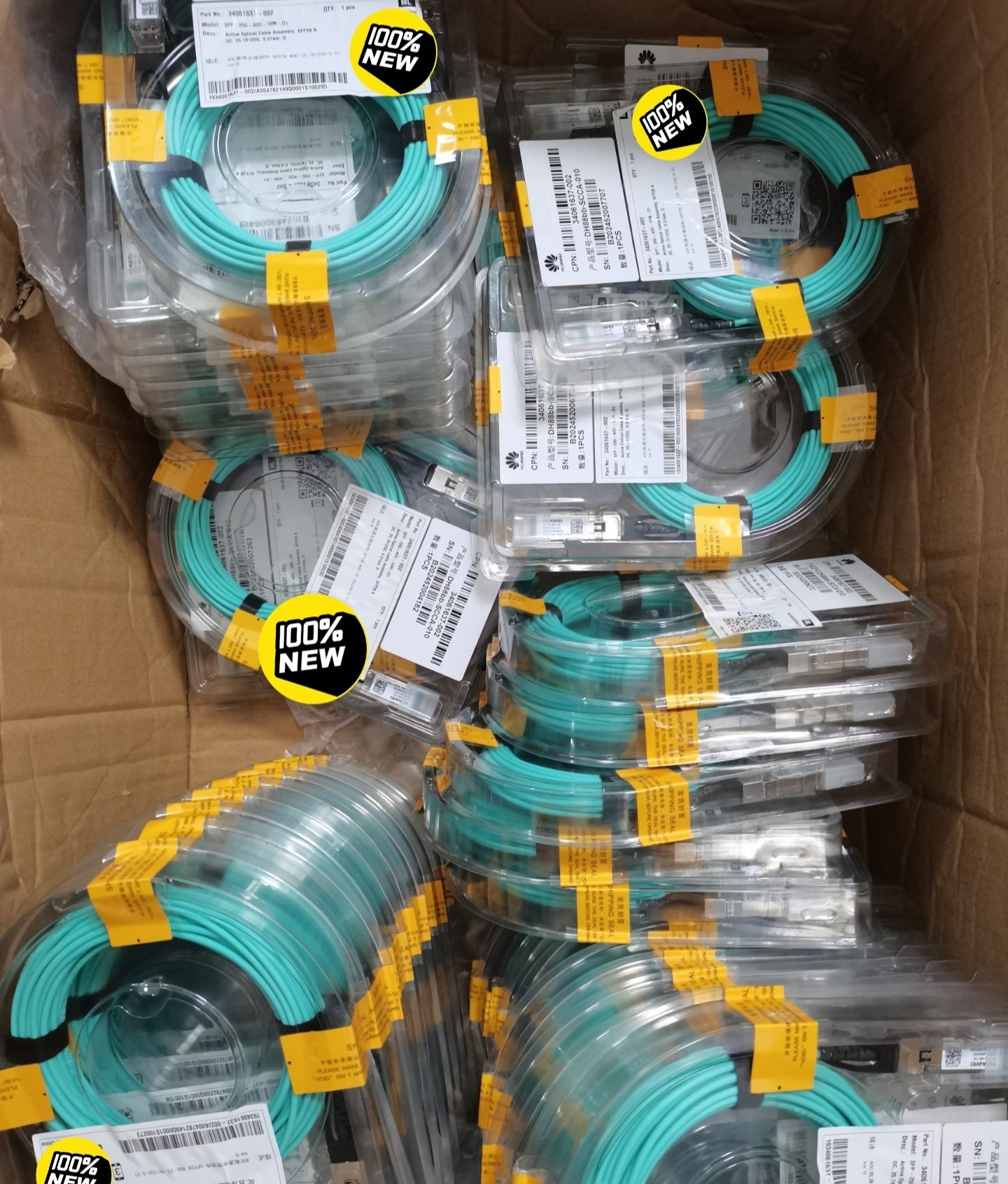 SFP-25G-AOC-10m Huawei Active Optical Cable Assembly, SFP28 AOC, 25.78125G, 0.01km