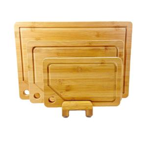 China Rectangle BAMBOO Cutting Board with Juice Groove Essential Kitchen Tool wholesale
