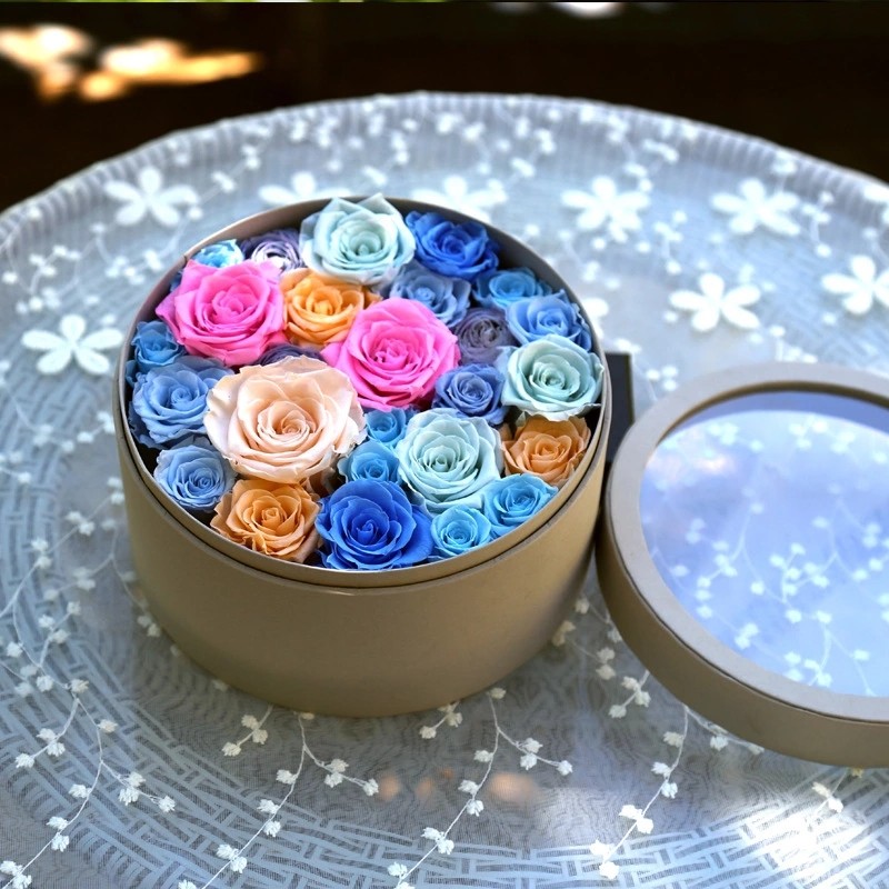 Luxury Gift Real Preserved Roses In Velvet Box That Lasting 3 Years real rose gift Natural Fresh flower rose