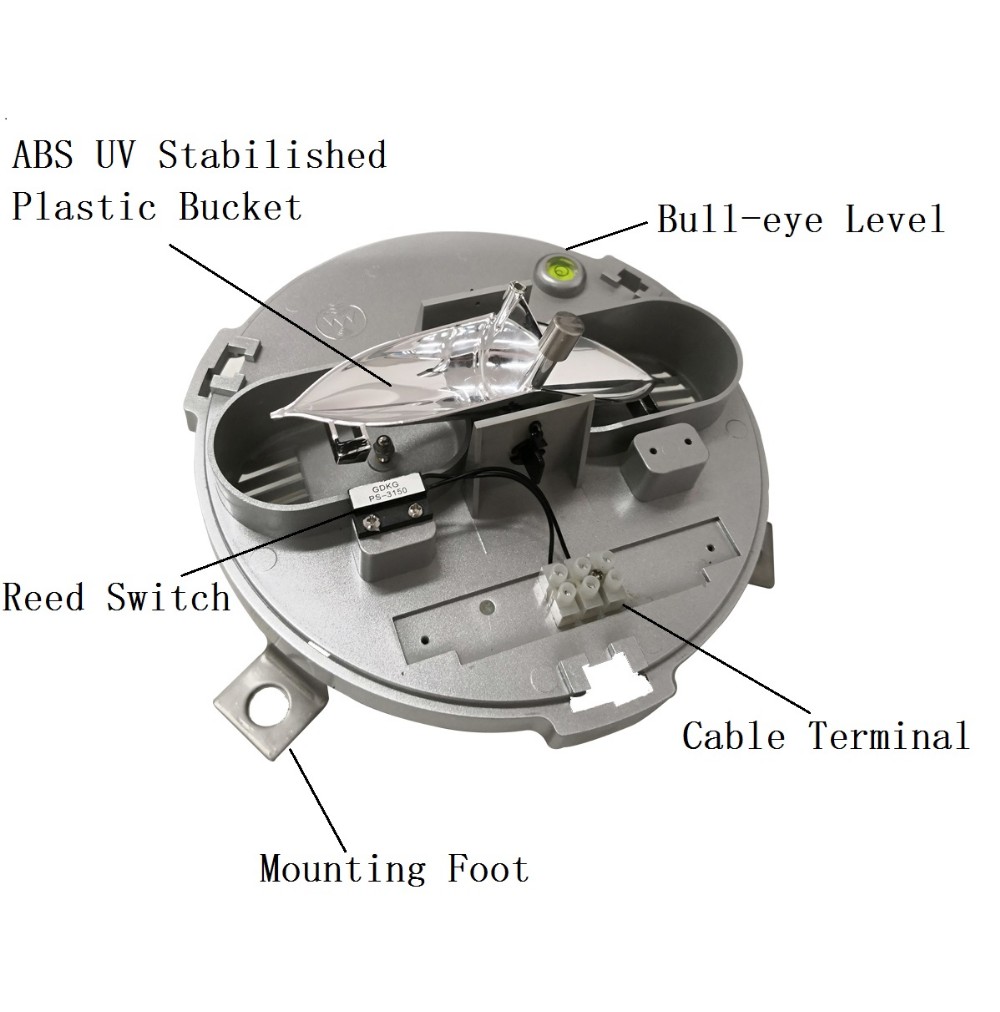 Highly Accurate 0.2mm Plastic Tipping Bucket Rain Gauge for Precise Rainfall Tracking