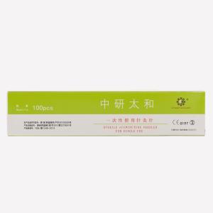 China 100pcs/box Sterile Acupuncture Needle Single Use Stainless Steel Handle Disposable Aseptic Long Needles wholesale