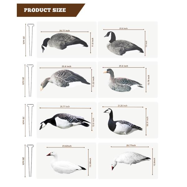 Custom EVA Bait Goose Hunting Decoy Floatable Plastic Foam Full Body Speck Decoys