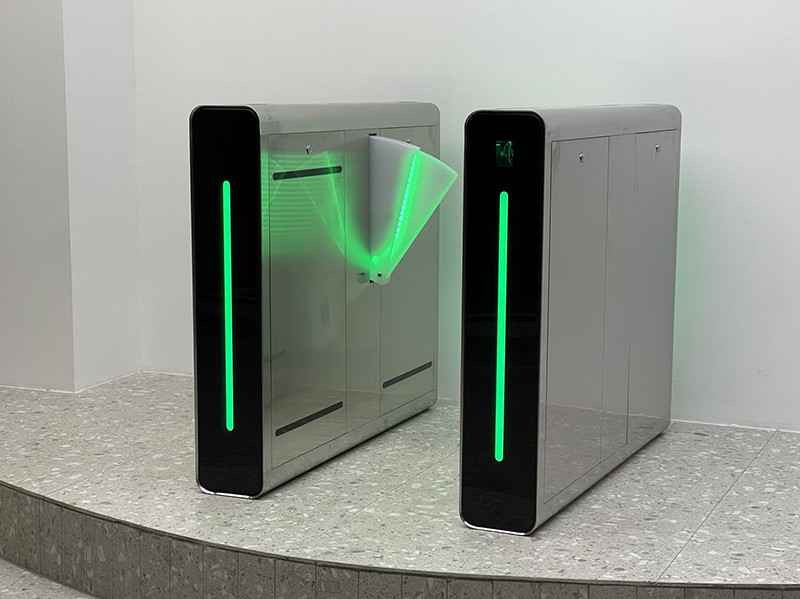 DC24V Access Control Flap Barrier Turnstile With Face Recognition