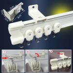 Heavy Duty Curved Aluminum Pole Bay Window Rod Bendable Curtain Track Rail for