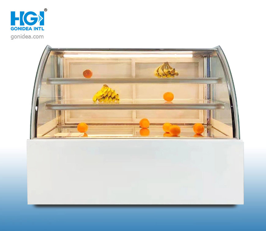 Mini Customized Glass Door Display Chiller Refrigerator Cabinet Cake Showcase Hcs-08f