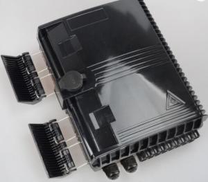 China Terminal Box 16 Core Ftth 2 Inlet,16 Outlet For Drop Cables Black Box Fiber Optic Cable wholesale