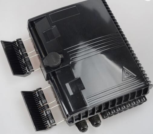 Terminal Box 16 Core Ftth 2 Inlet,16 Outlet For Drop Cables Black Box Fiber Optic Cable