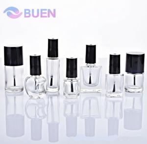 China Glass Nail Polish Bottles 3ml 5ml 10ml 15ml 20ml Square Empty Nail Polish Glass Bottle With Brush wholesale