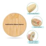 Blank Round Sublimation Wooden Magnetic Beer Bottle Opener