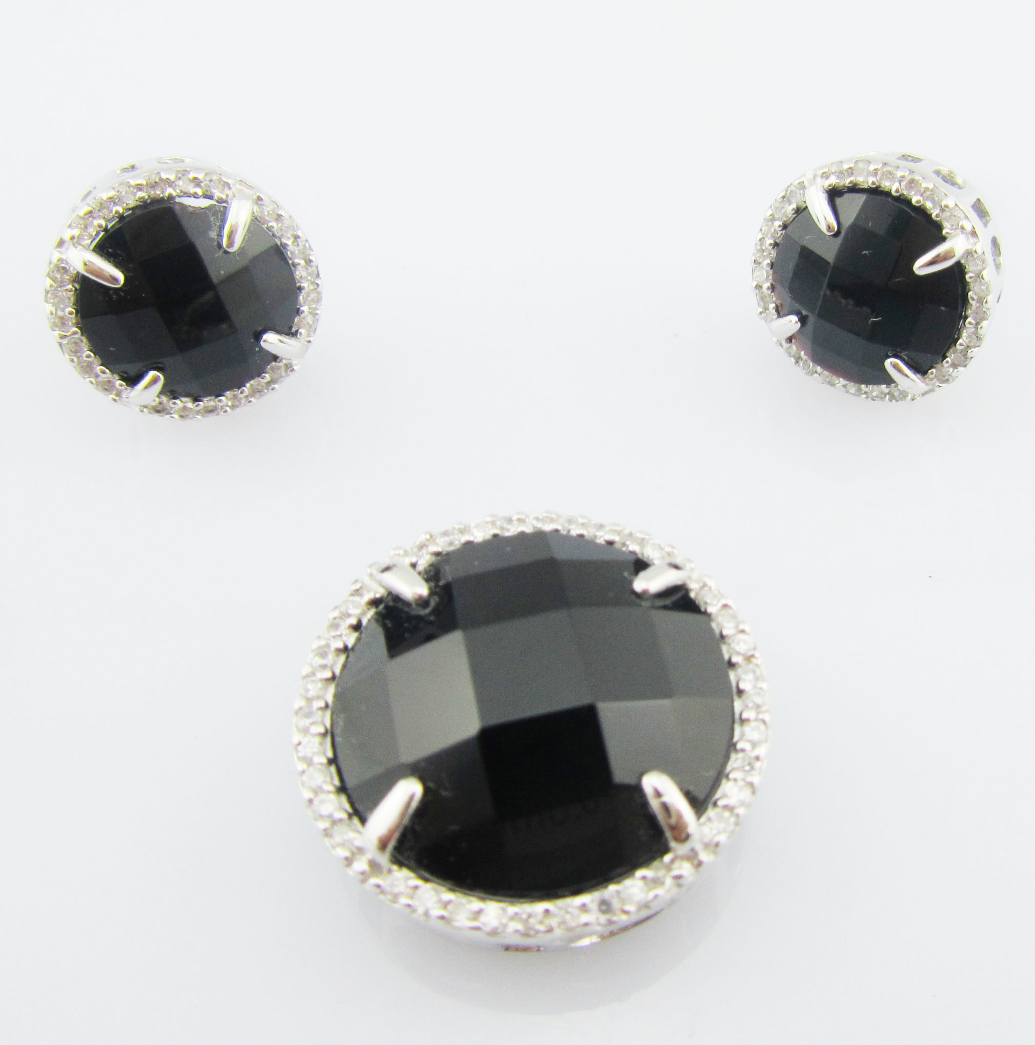 925 Sterling Silver Jewelry Set With AAA CZ Stones Lobster Clasp Closure Customized Logo