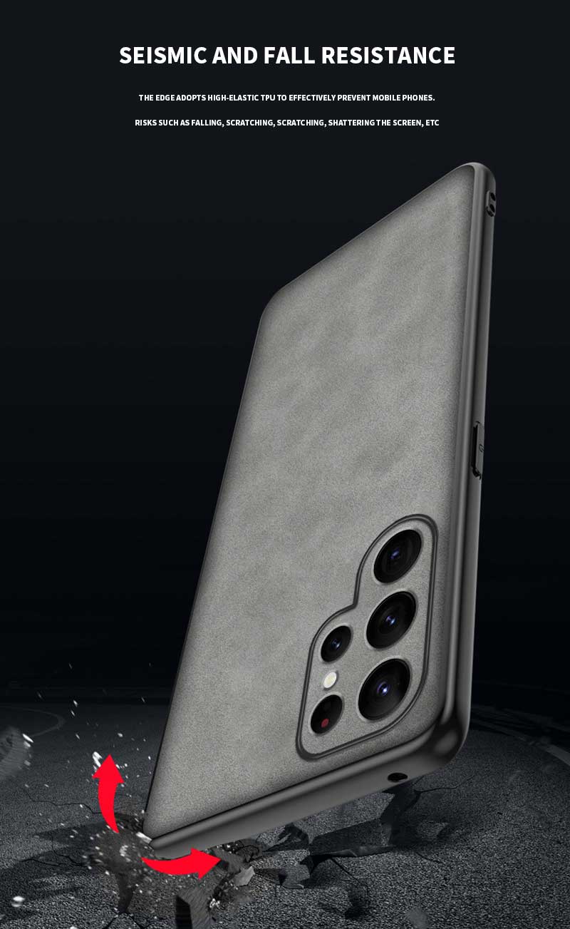 PU Private Mold Shockproof Leather Case For Samsung Galaxy S23 S22 Ultra Mobile Phone