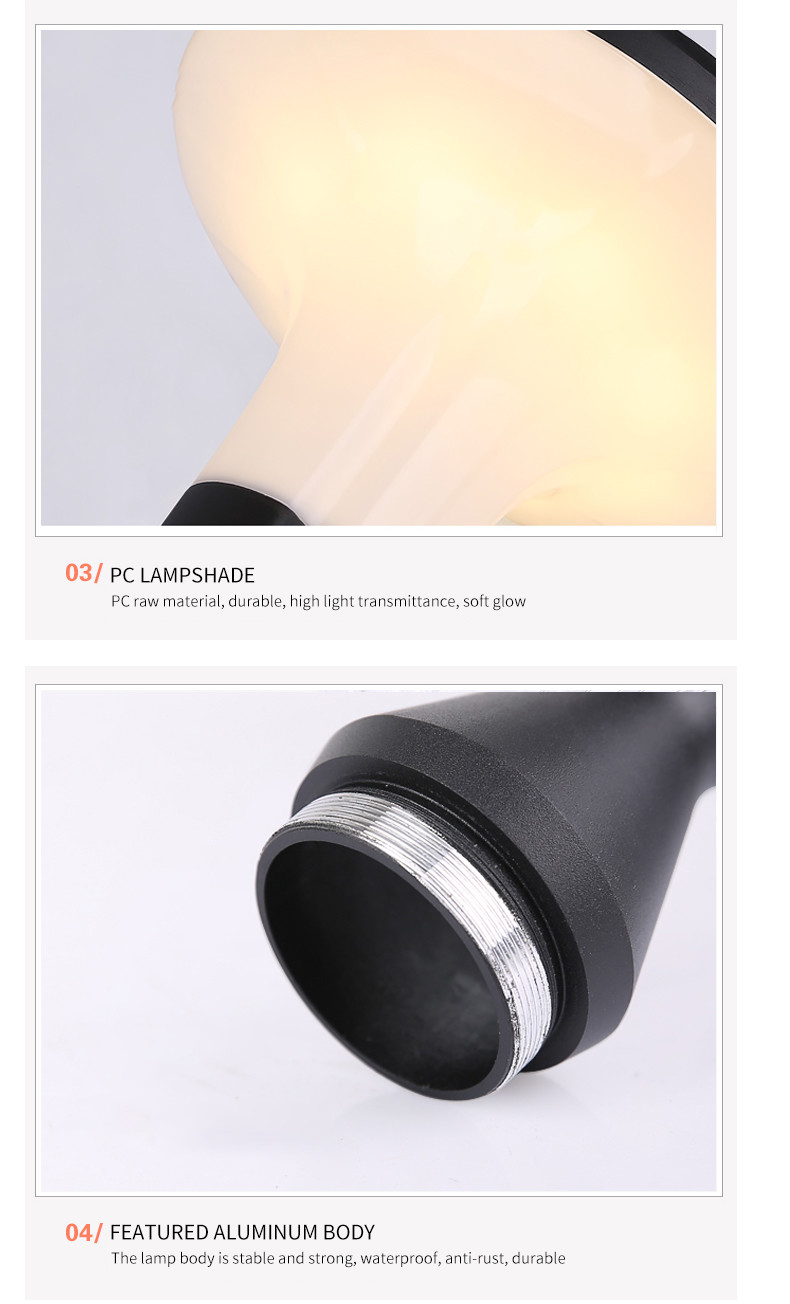 Driveway Lamp Led Post Lamp Exterior Pier Lights Front Lawn 5V 4.5W Home Decorations