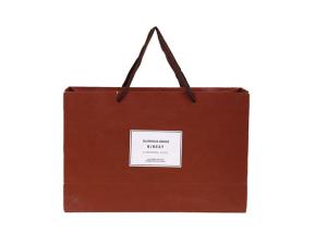 China Customized Size Paper Shopping Bags Medium Soft Hardness Brown Color wholesale