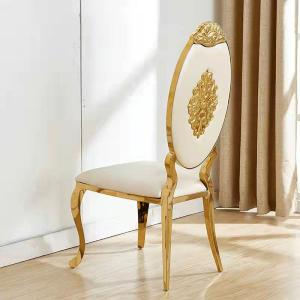 China Light Luxury Black PU Leather Dining Chairs With Backrest wholesale