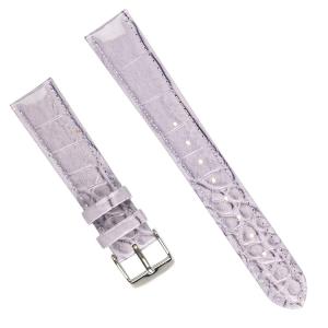 China Light purple Crocodile Leather Watch Strap wholesale