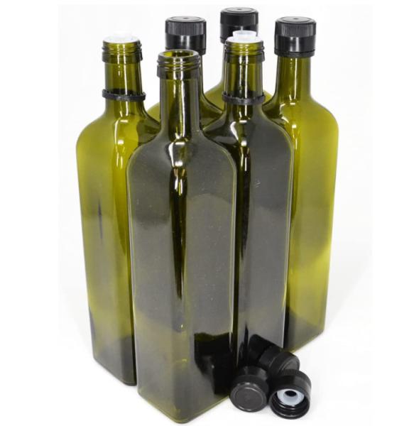 250ml/500ml Olive Oil Mason Jar Kitchen Bottle in Dark Glass Hot Stamping for