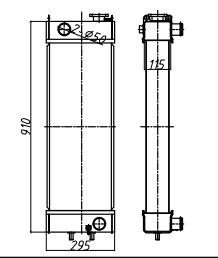 China PC138 PC138US-2 Excavator Radiator 22B-03-12110 Water Tank wholesale