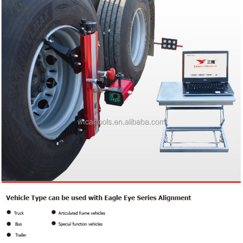 Dell Eagle Eye 3D Truck Wheel Alignment Machine Fully Electronic Measurement