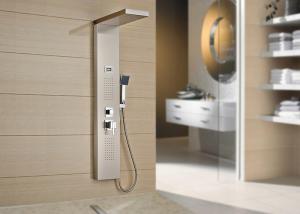 China Single Handle 3 Way Bathroom Shower Panels Rose Gold Surface Treatment ROVATE wholesale