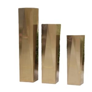 China Luxury modern stainless steel planters and barrel mold flower pots wholesale