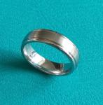 7mm Dome Cobalt Chrome Double Grooves Wedding Band Ring