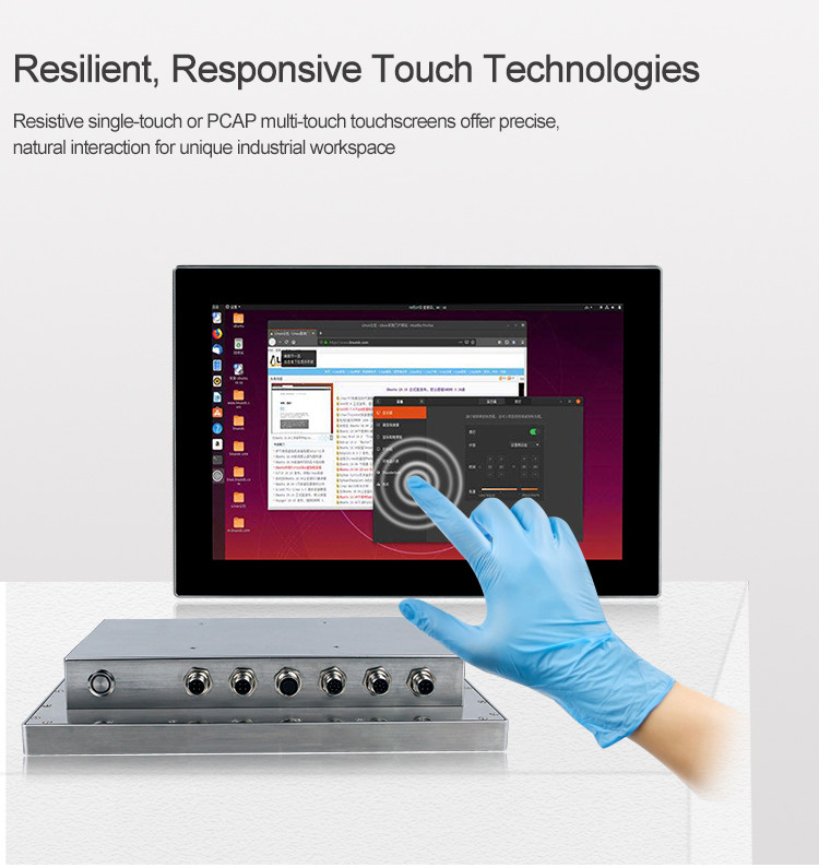 10 Point Capacitive Touch Stainless Steel Panel PC , Fanless Ip66 Ip69k I7 Panel Pc