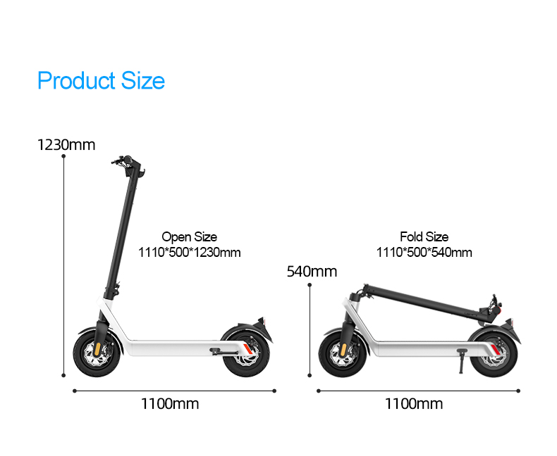 X9 E-scooter Folding Electric Scooter 16.5Ah 850w 10inch Long Range Motorcycle Charger DC42V/2A Waterproof level IP54 EU US Warehouse
