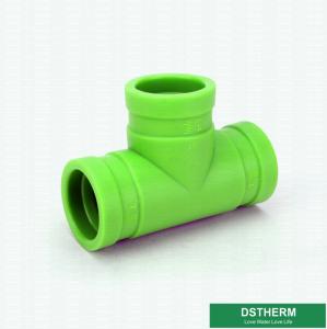 China Fittings Reducing Tee Ppr Green Pipe Accessories Welding Connection wholesale