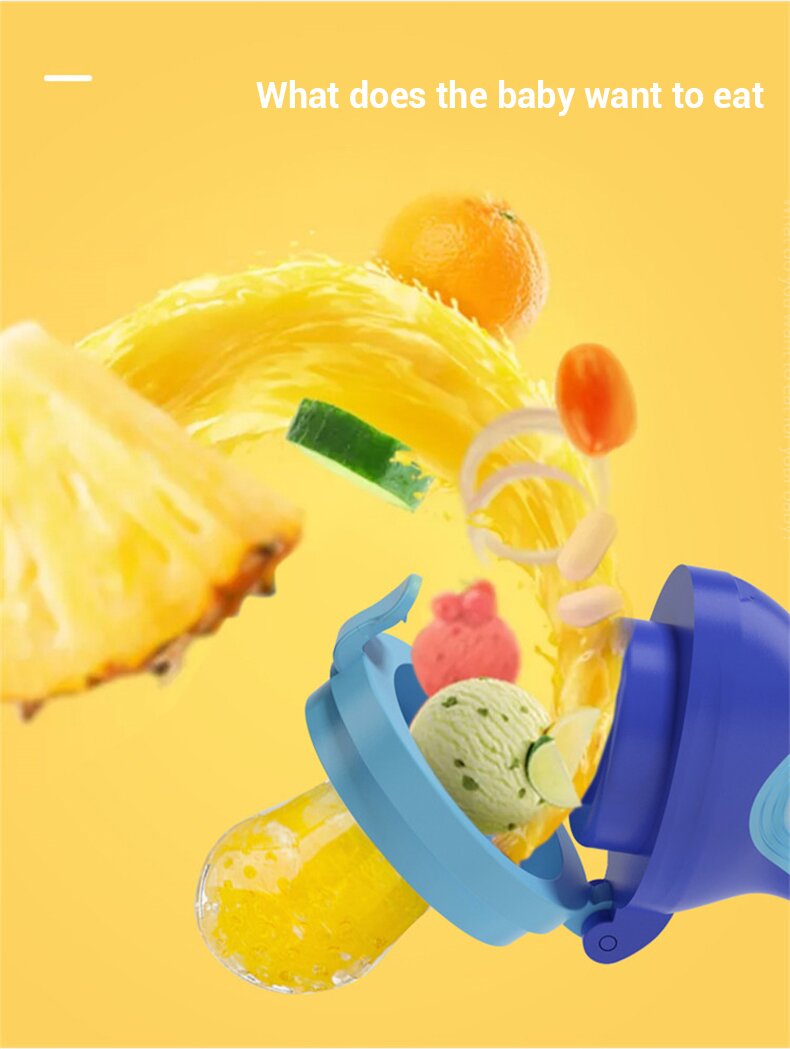 Small Tapered Type Silicone Baby Fruit Pacifier Feeder Small Mouth For Vegetable Bite