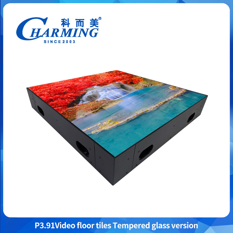 1920hz-3840HZ Refresh P3.91 Video Floor Tiles with Tempered Glass Version