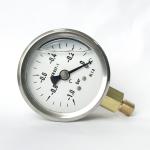 50mm -1 bar Radial Mounting Stainless Steel Case Oil filled Vacuum Pressure