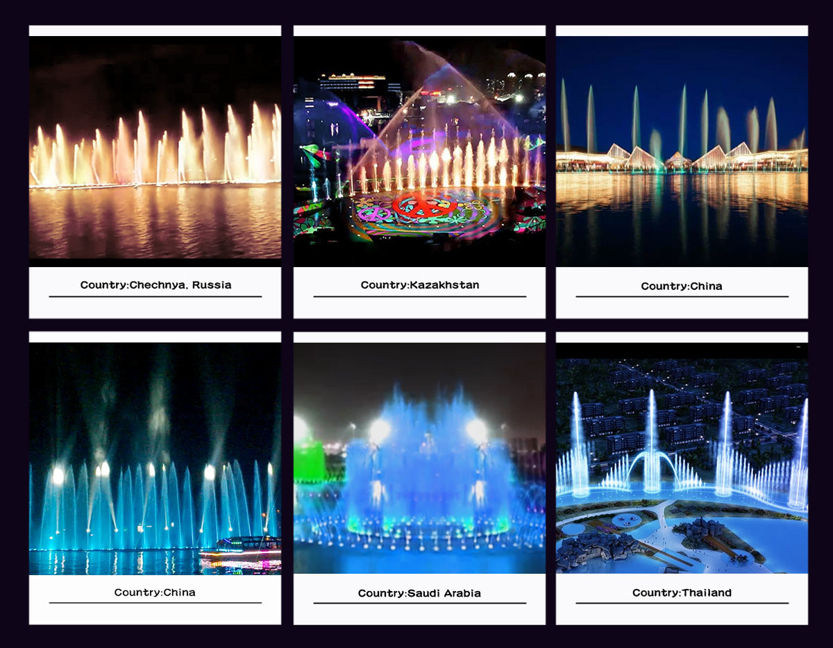 Modern Saudi Arabia Riyadh Music Dancing Fountain With Colourful Light