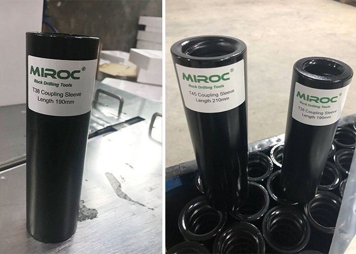 T38 Thread Coupling Sleeve 190mm Customized Crossover Coupling Widely Used In Drifting Tunneling
