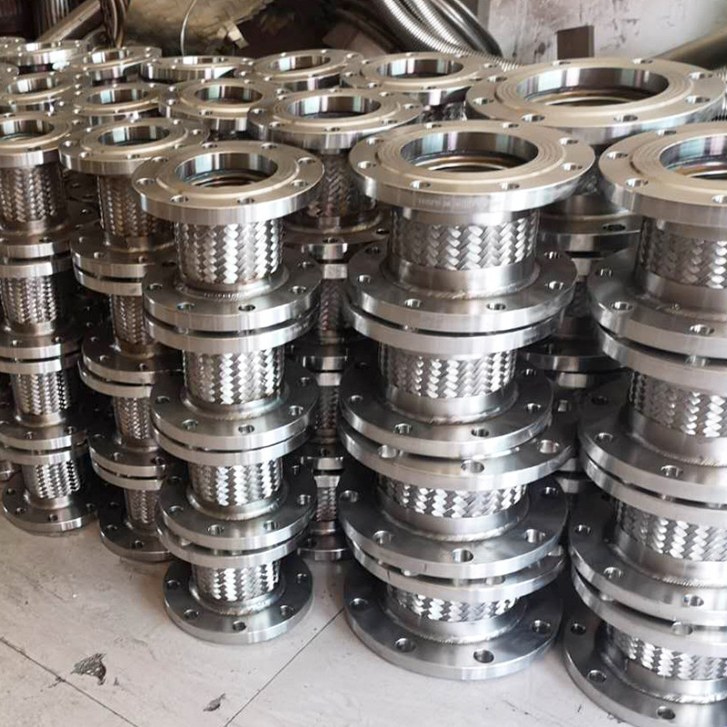 NXF Stainless Steel SS304/316 Wire Mesh Braided Hose Pipe Connection Flexible Bellow Metal Flange ANSI JIS ASME DIN ISO