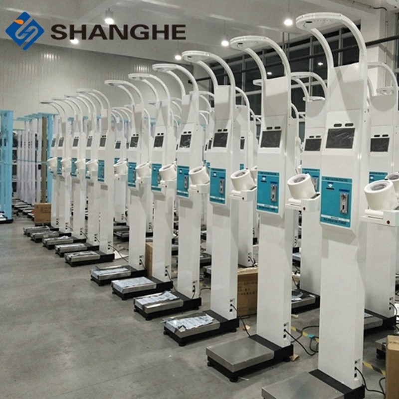 Sh-800a Coin Operated Ultrasonic Scale Multi Functions Body Height Weight Blood Pressure