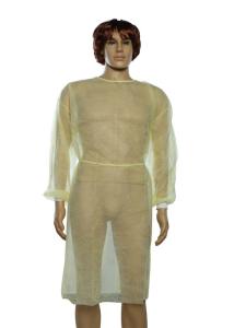 China Anti Static Medical Isolation Gowns , Yellow Disposable Coveralls CE Certificated wholesale