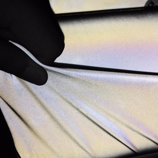100% Polyester Recycled Grey Reflective Fabric Soft Clean Retro Reflective