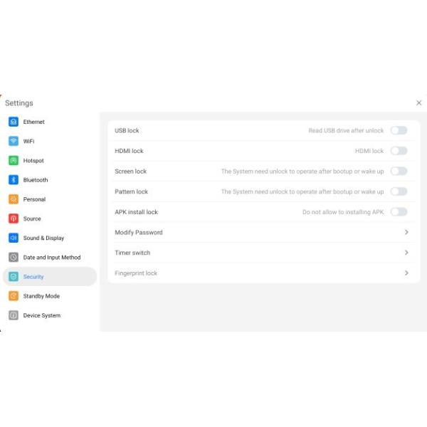 System lock features