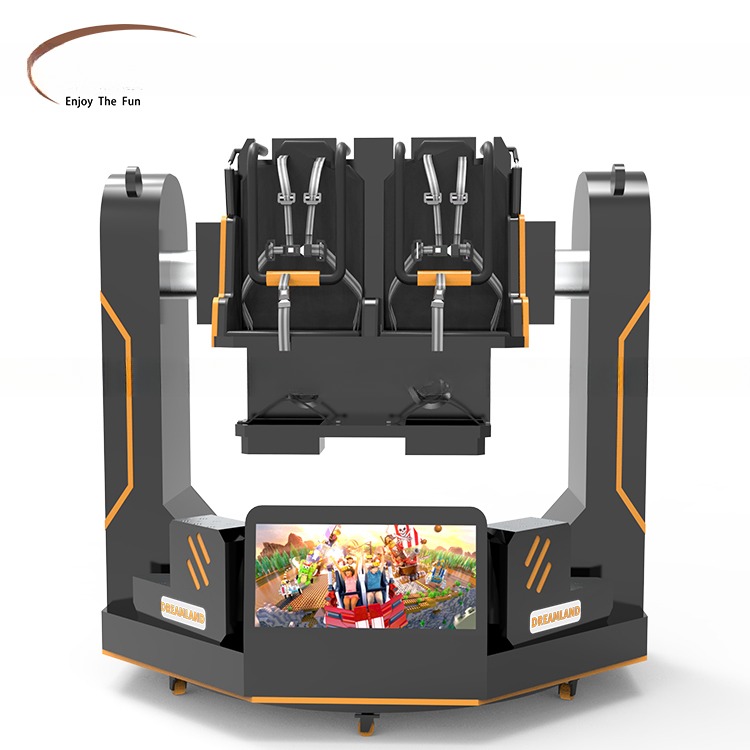 Double Players 720 VR Roller Coaster Chair 9d Virtual Reality Roller Coaster Simulator