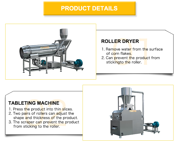 Snack Food Making Machine for Easy Operation and in Corn Wheat Flakes Puff Production