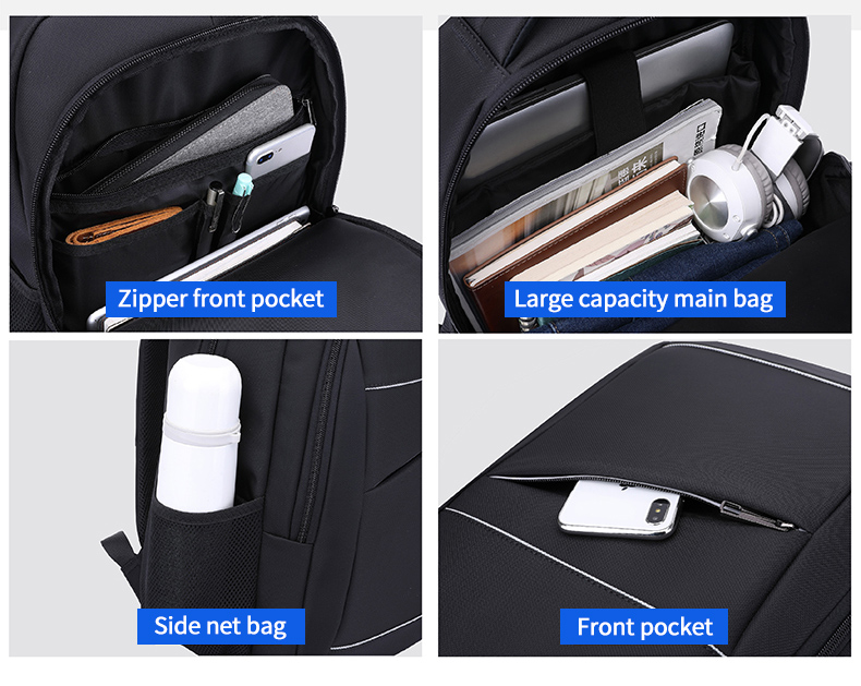 Factory direct sales men's waterproof school bag large capacity business 15 inch Laptop Bag Backpack