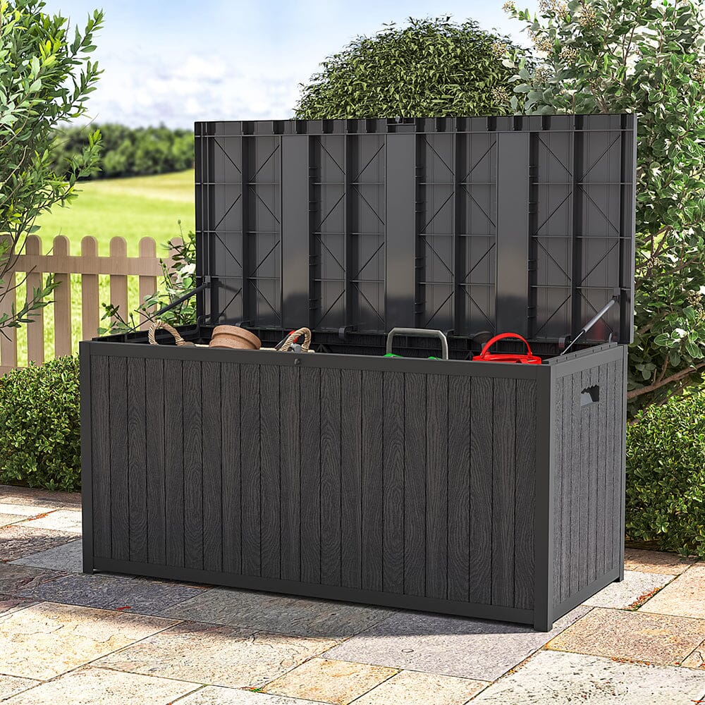 Weather Resistant Outdoor Storage Box for Garden Load ＞10kg W 56 x L 125 x H 61.5 cm